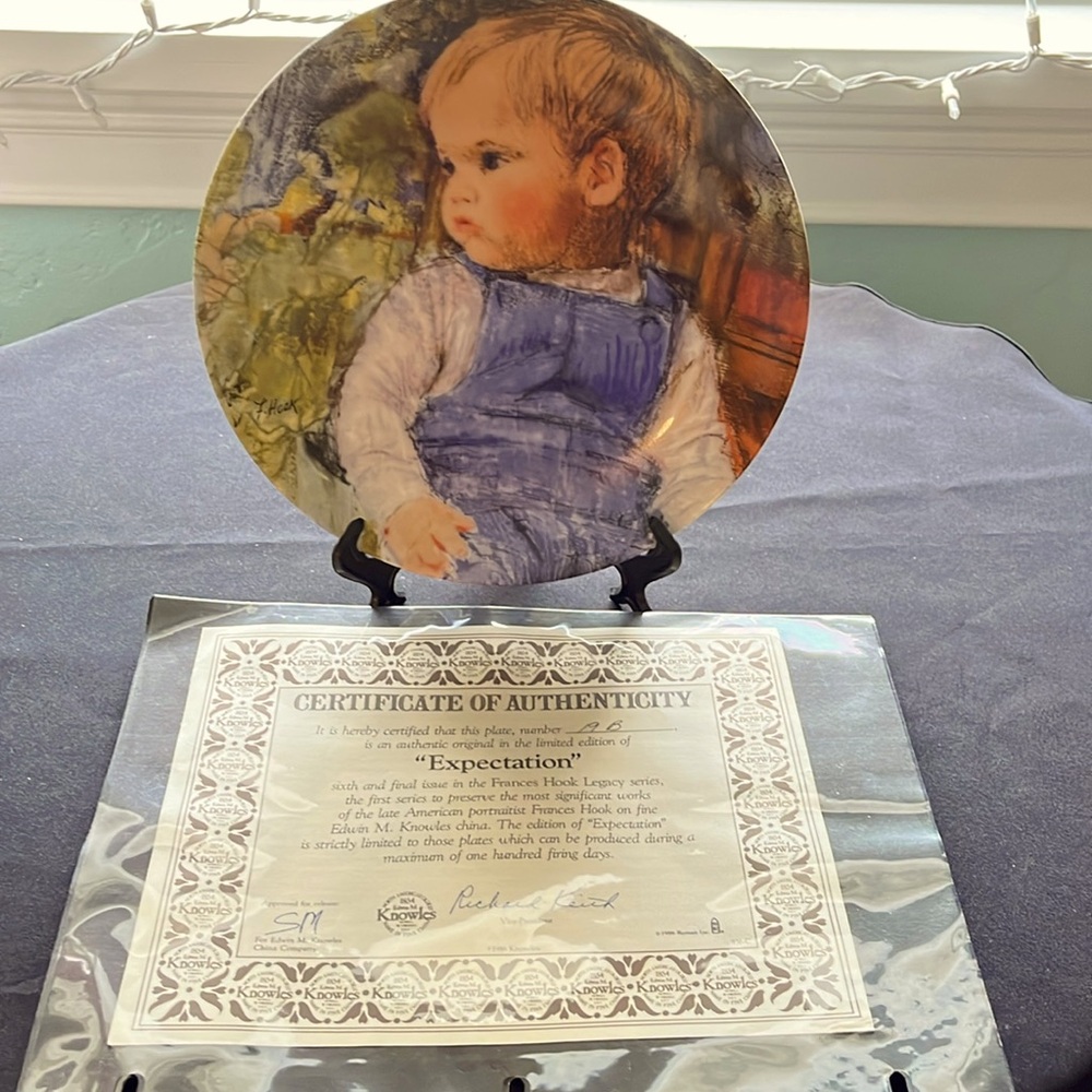 Vintage EXPECTATION plate on Knowles China
